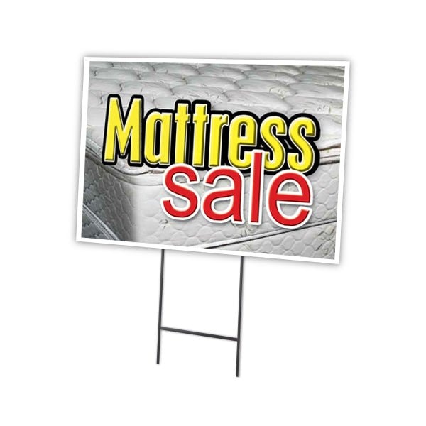 Signmission Matress Sale Yard Sign & Stake outdoor plastic coroplast window, C-1216 Matress Sale C-1216 Matress Sale - main